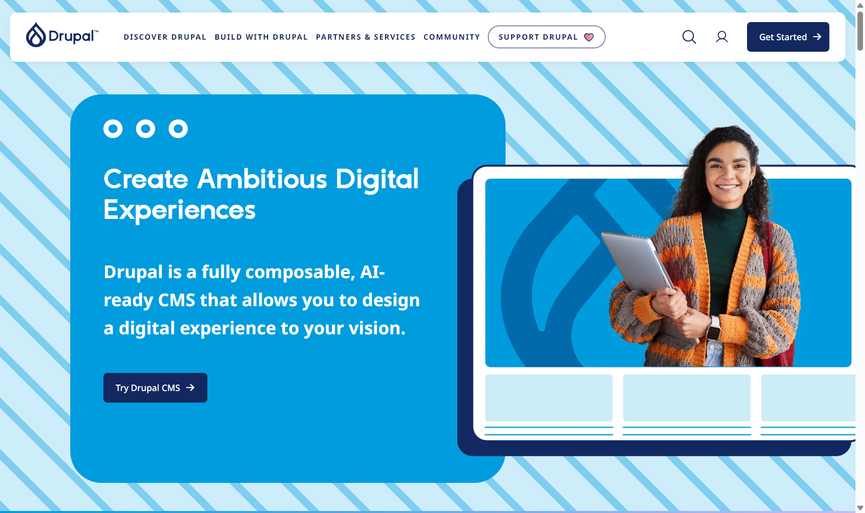 Drupal.org homepage screenshot