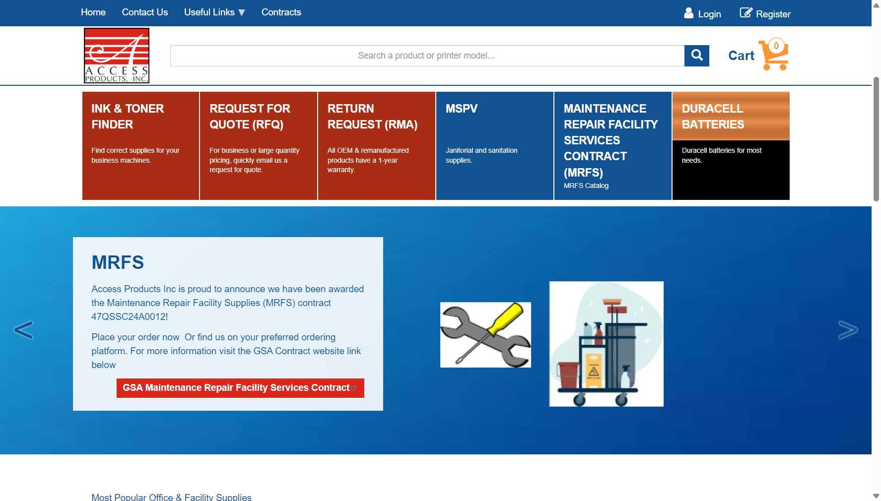 Access Products Website