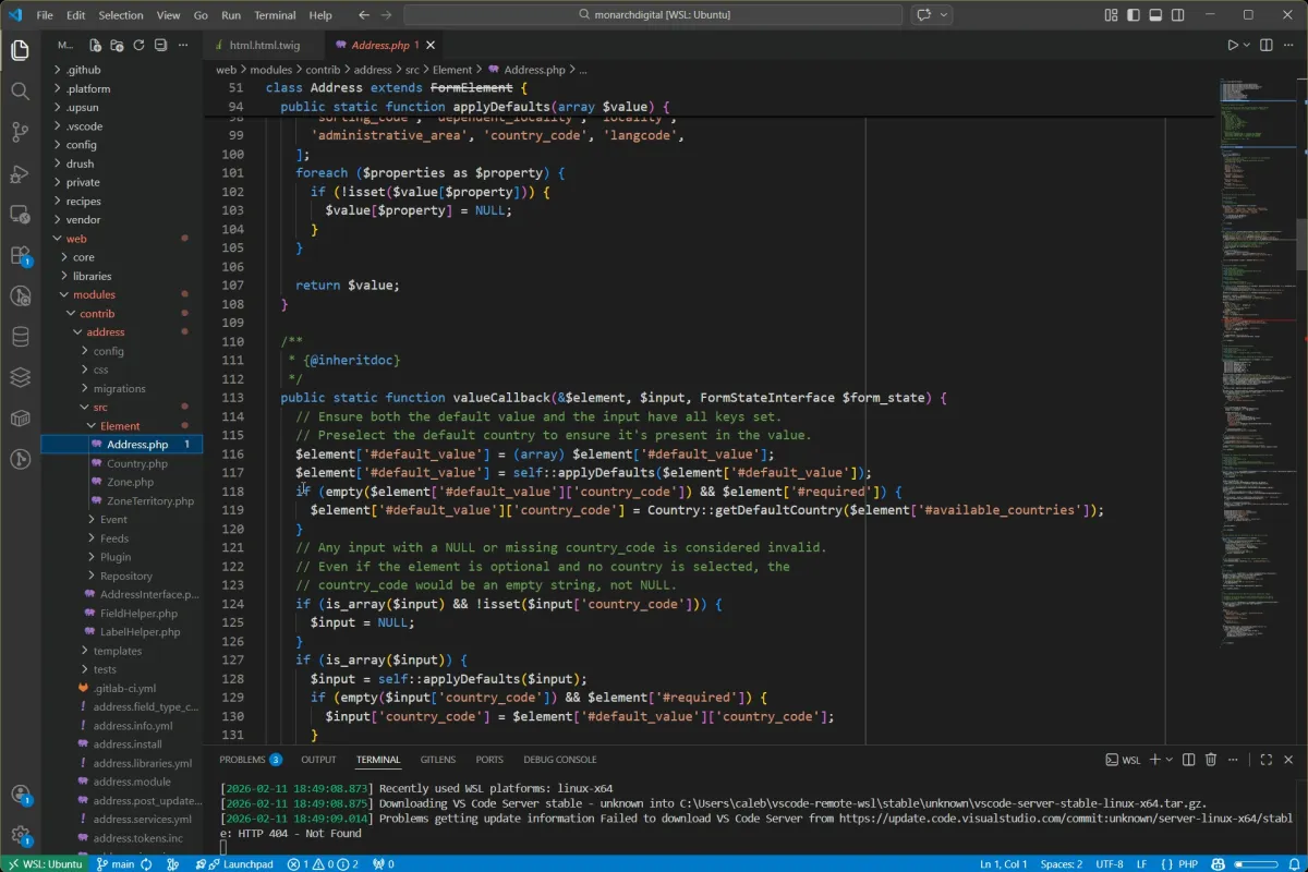 Web application code editor
