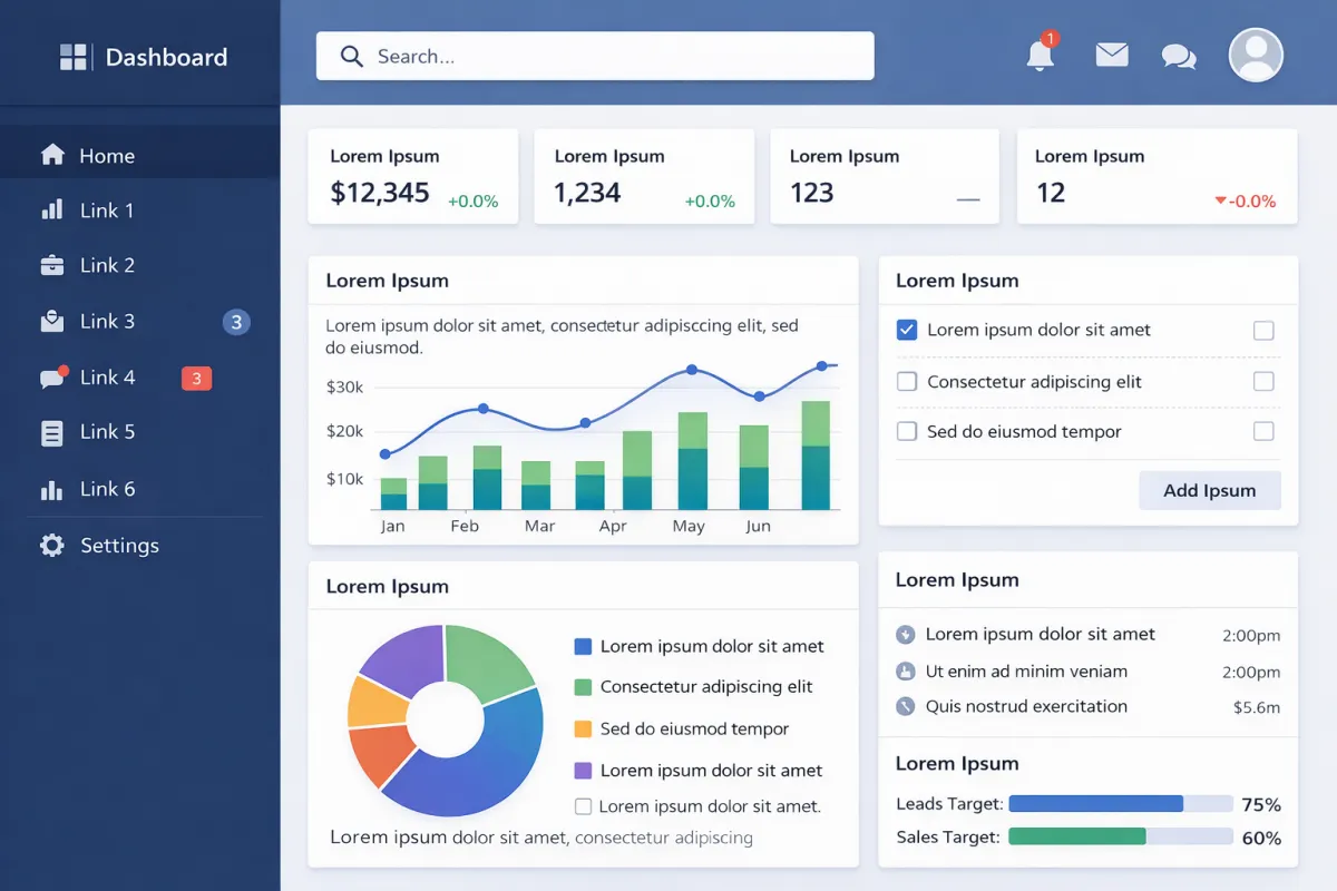 Web application mockup