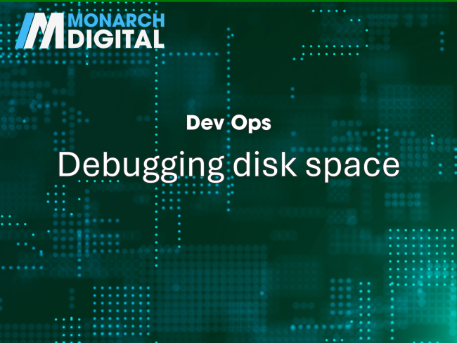 Debugging disk space